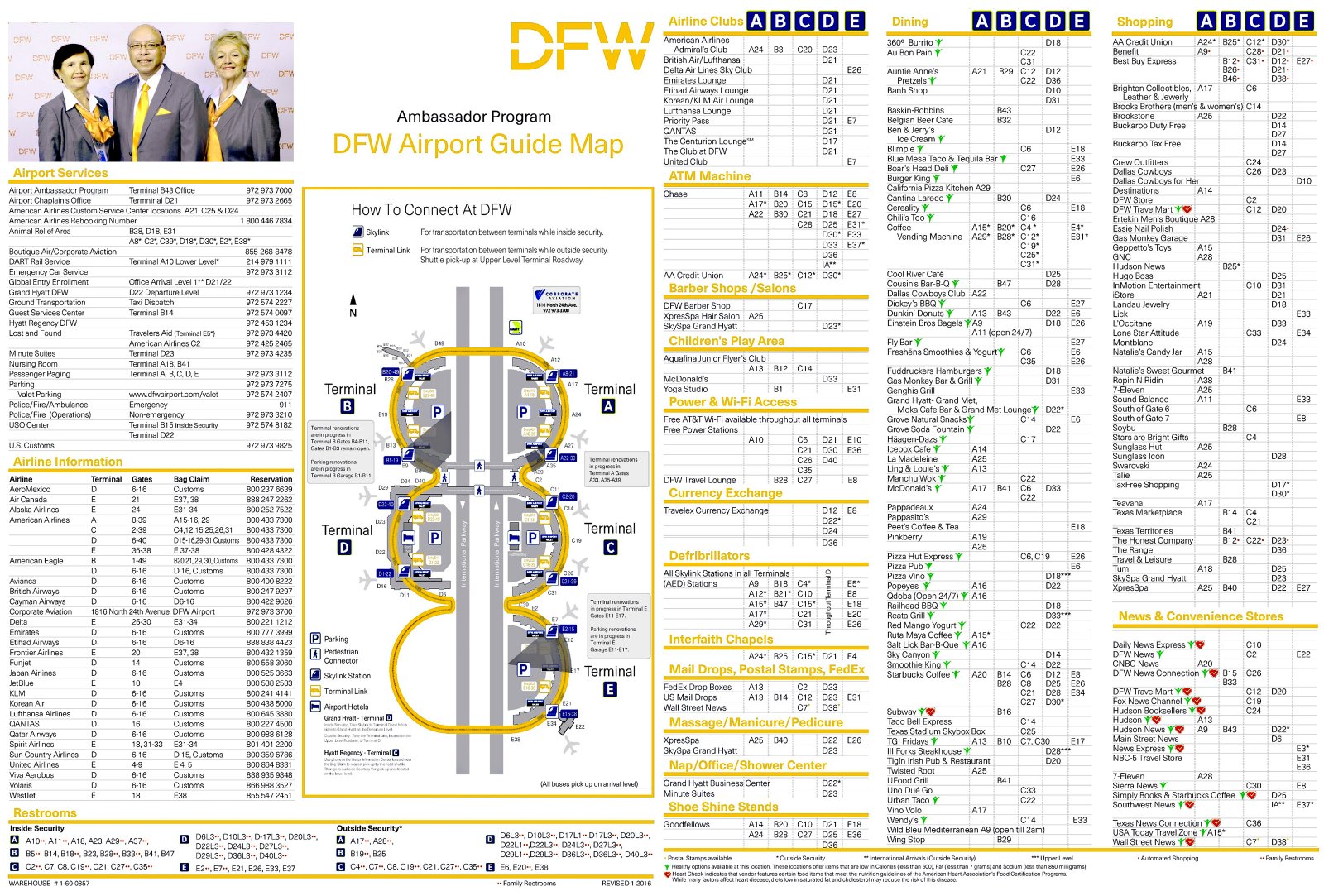 Terminals DFW airport map
