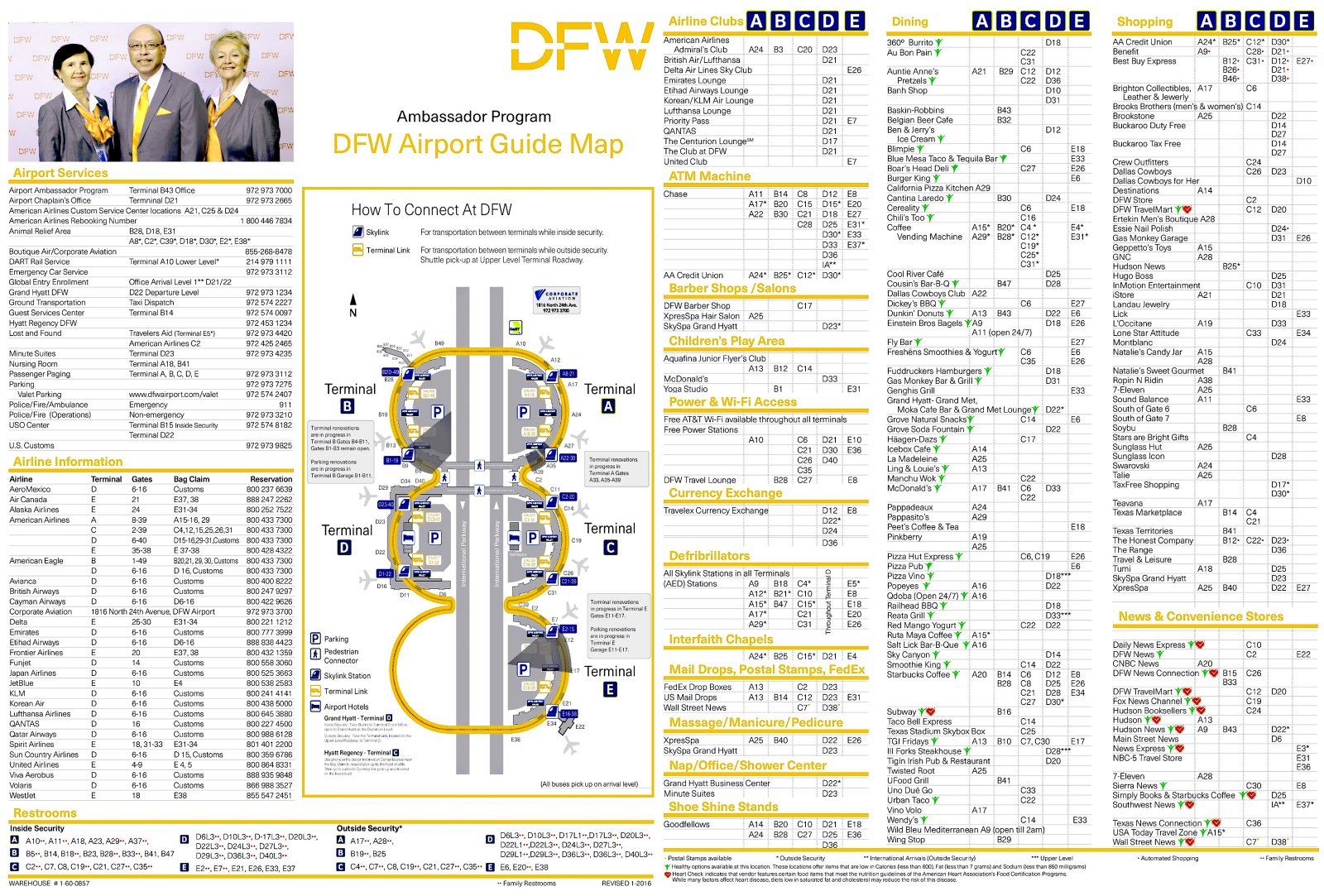 Terminals at the Dallas Fort Worth Airport DFW airport terminal map