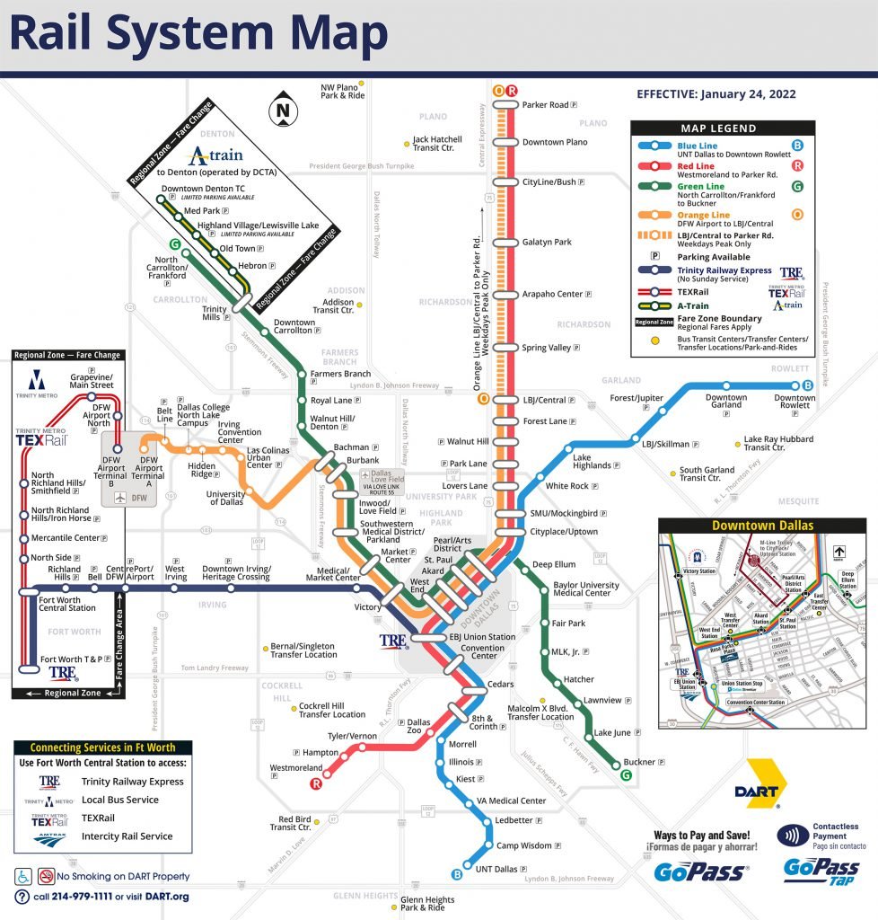 Light Rail at the Dallas Fort Worth Airport DFW