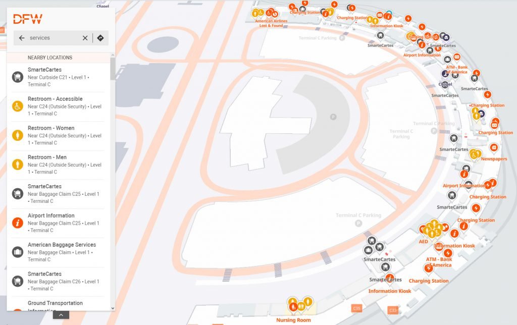 Terminal c map dfw airport at the dallas fort worth texas