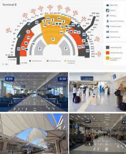 Terminal B Airport DFW Map - Dallas Fort Worth Texas