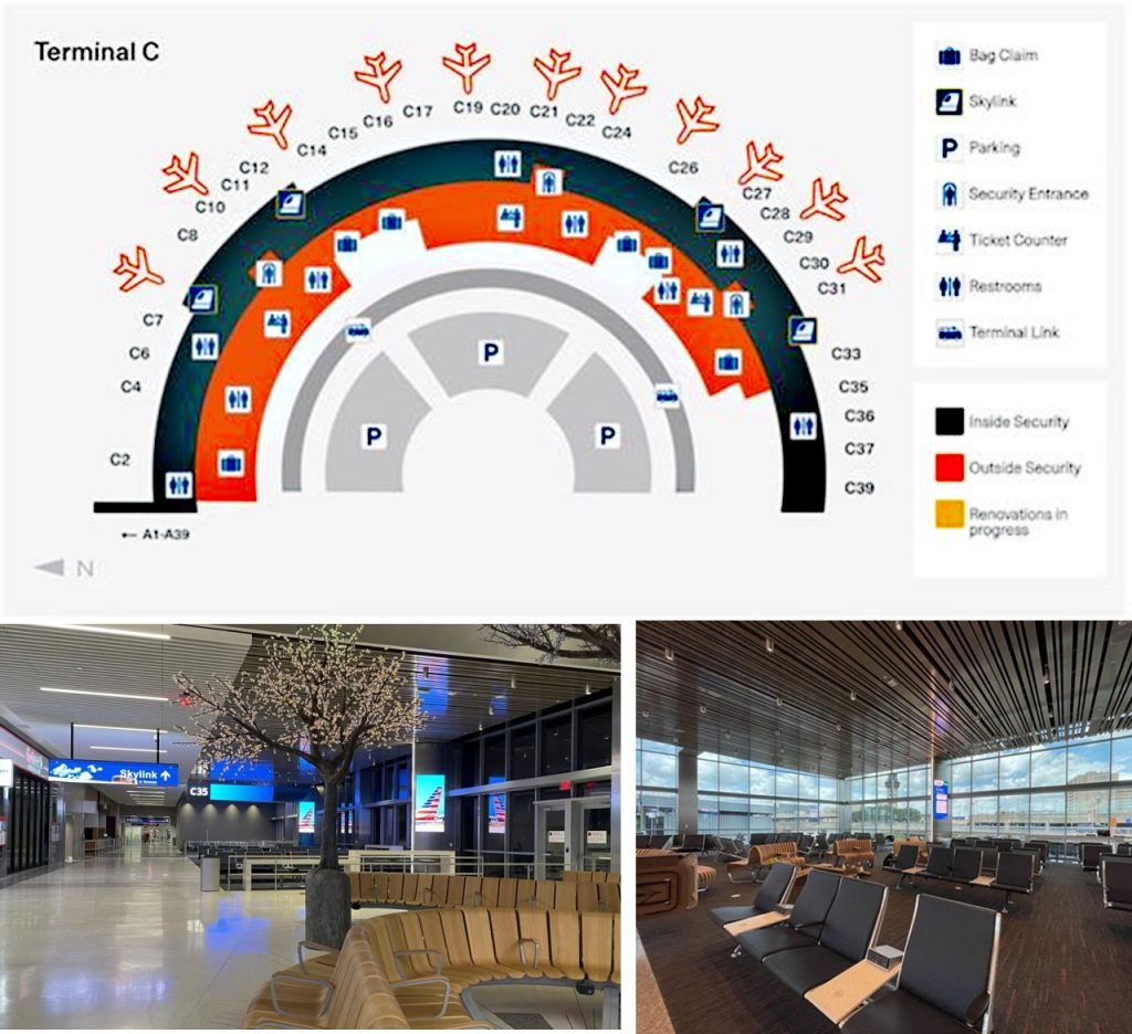 Terminal C Map DFW Airport At The Dallas Fort Worth Texas