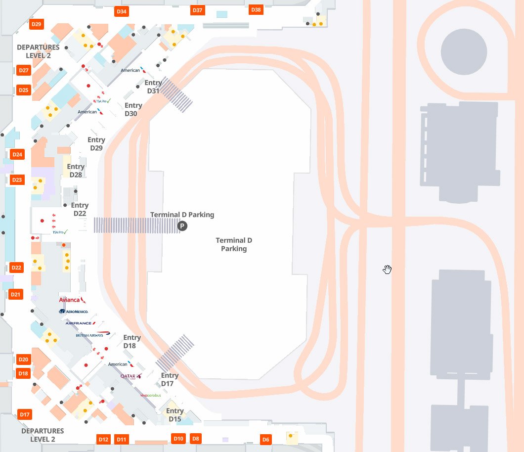 Terminal D at DFW map Dallas Fort Worth Airport