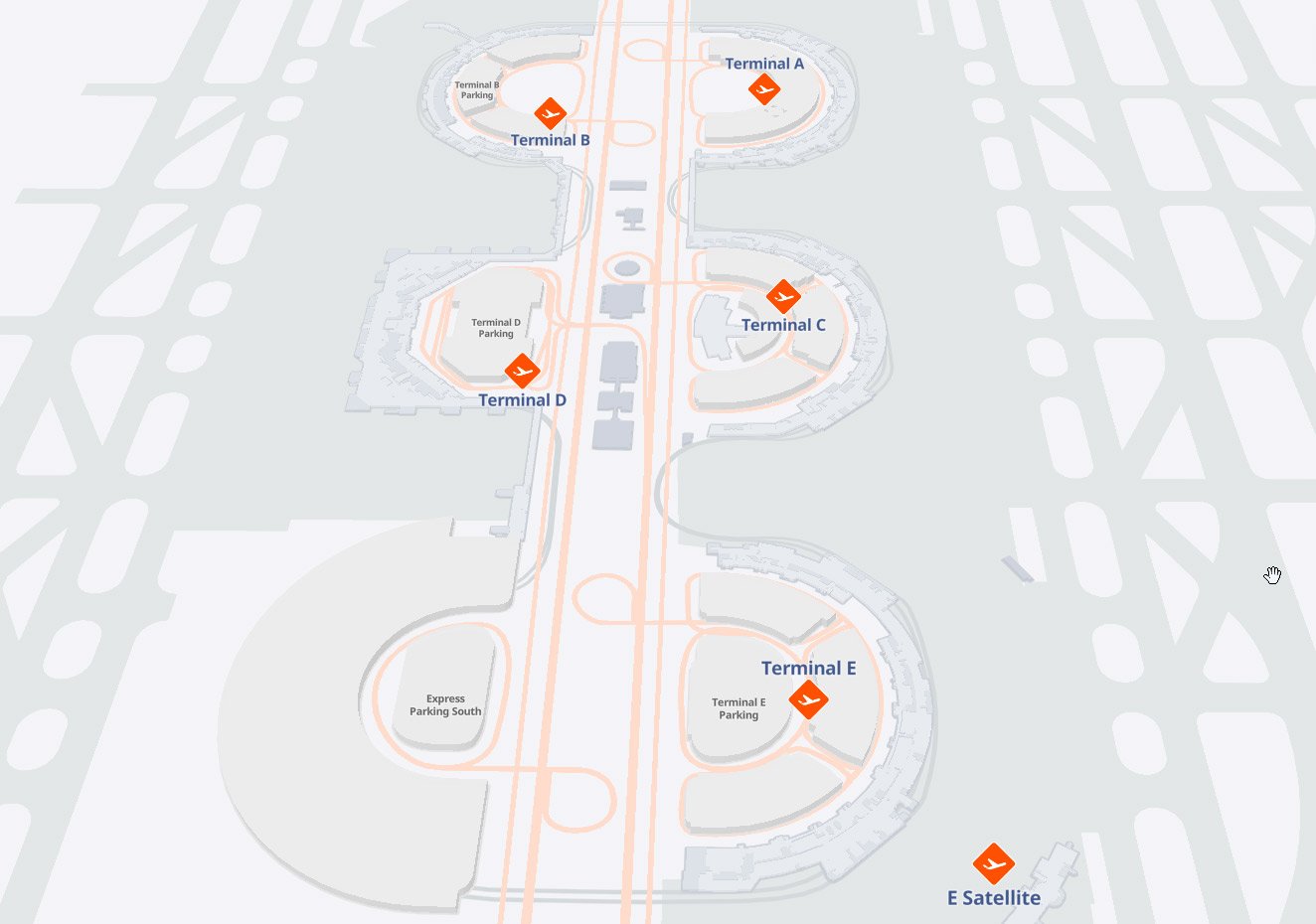 Terminals at the Dallas Fort Worth Airport DFW airport terminal map